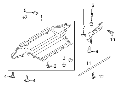 2015 Audi SQ5 Splash Shields Diagram