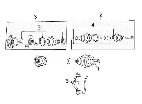 2003 Audi A4 Drive Axles - Front Diagram 2