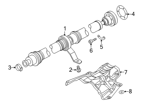 2017 Audi A7 Quattro Drive Shaft - Rear