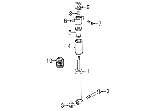 2024 Audi RS7 Sportback Shocks & Components Diagram