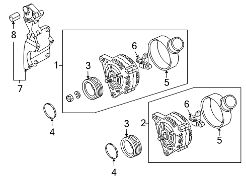 2012 Audi A3 Voltage Regulator Diagram for 06B-903-803-B