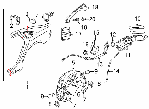 2013 Audi S8 Fuel Door Diagram