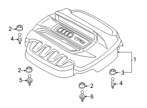 2020 Audi S3 Engine Appearance Cover
