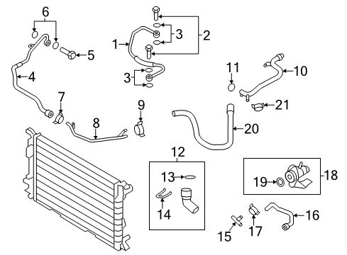 2013 Audi A4 Hoses, Lines & Pipes Diagram