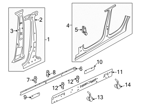 2024 Audi A4 allroad Center Pillar & Rocker