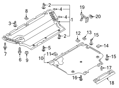 2019 Audi A4 allroad Splash Shields Diagram 2