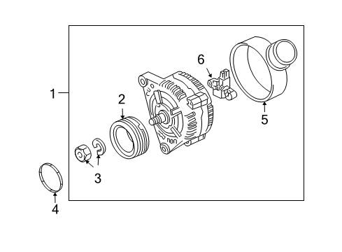 2005 Audi A4 Quattro Alternator Diagram for 06E-903-016-EX