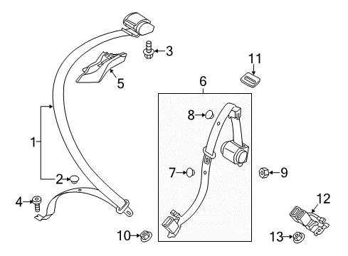 2018 Audi S3 Rear Seat Belts Diagram
