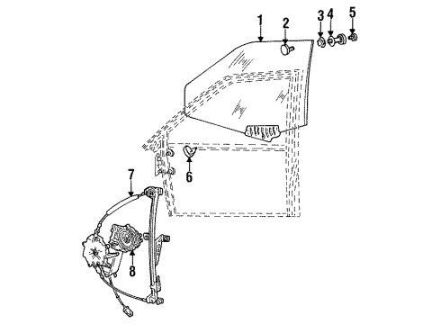 1993 Audi 90 Front Door Diagram