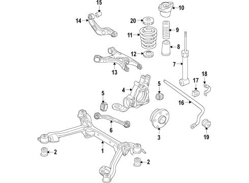 2017 Audi A4 Lower Control Arm - Rear Diagram