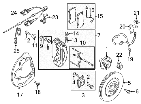 2014 Audi S7 Front Brakes Diagram