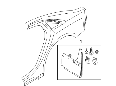 2013 Audi S8 Exterior Trim - Quarter Panel