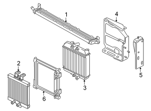 2025 Audi RS5 Sportback Radiator & Components Diagram