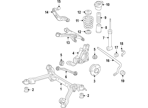 2022 Audi Q5 Rear Suspension Components Diagram