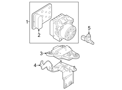 2022 Audi RS3 ABS Components Diagram