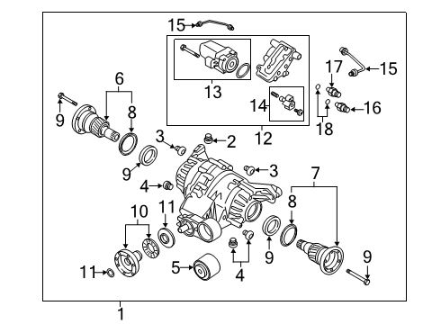 2025 Audi S8 Axle & Differential - Rear Diagram