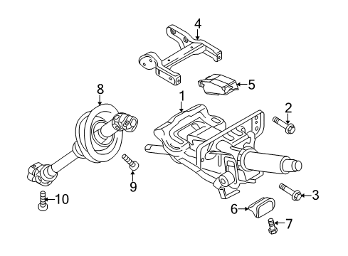 2016 Audi allroad Steering Column Assembly Diagram