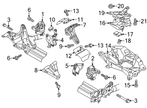2016 Audi A6 Quattro Engine & Trans Mounting