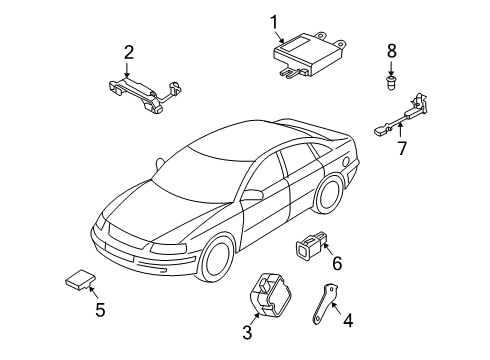 2002 Audi A4 Anti-Theft Components Diagram