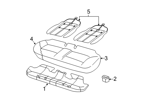 2007 Audi RS4 Seat Cushion Pad Diagram for 8E9-885-375-E