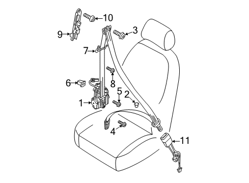 2015 Audi A7 Quattro Front Seat Belts