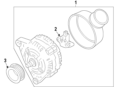 2009 Audi A4 Voltage Regulator Diagram for 038-903-803-E