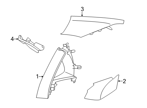 2020 Audi A6 Quattro Interior Trim - Quarter Panels