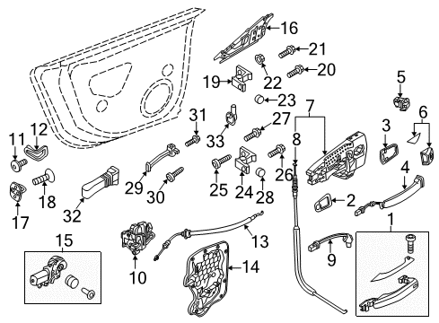 2015 Audi A7 Quattro Rear Door Diagram