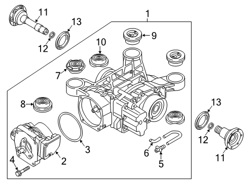 2021 Audi TTS Quattro Axle & Differential - Rear Diagram