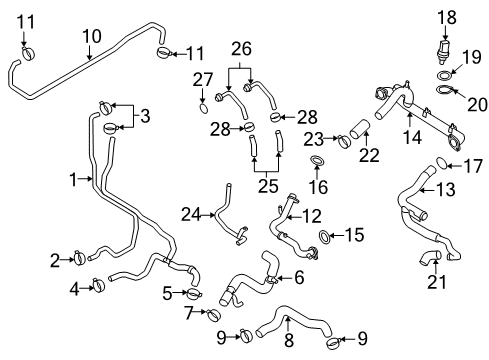 2008 Audi R8 Hoses, Lines & Pipes Diagram