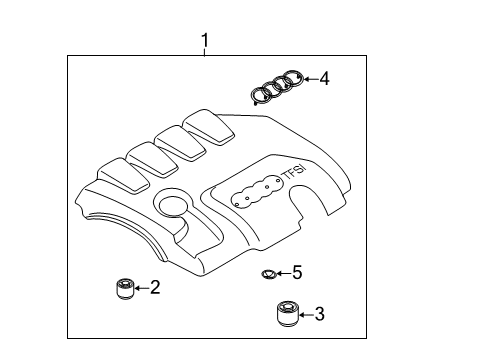 2011 Audi A3 Quattro Engine Appearance Cover Diagram