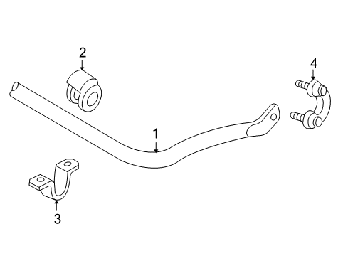 2002 Audi A4 Stabilizer Bar & Components Diagram 2