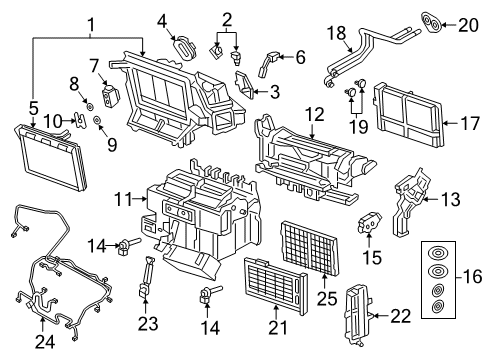 2019 Audi A4 A/C & Heater Control Units Diagram