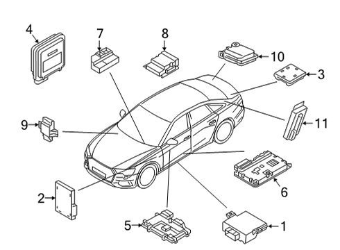 2024 Audi A6 allroad Electrical Components Diagram