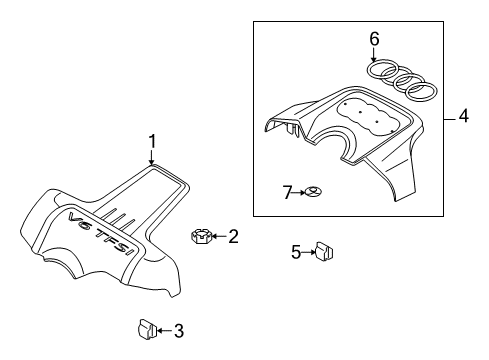 2010 Audi S5 Engine Appearance Cover Diagram