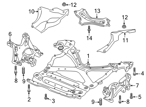 2020 Audi A6 Quattro Suspension Mounting - Front