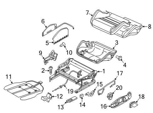 2014 Audi RS5 Power Seats Diagram