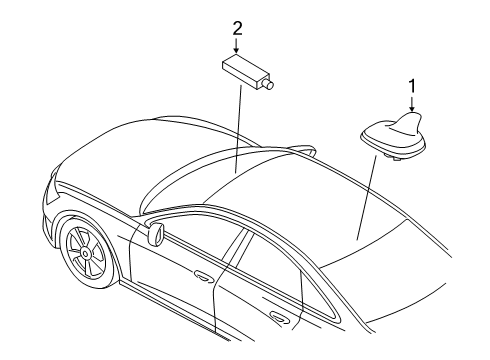 2024 Audi S6 Antenna & Radio Diagram