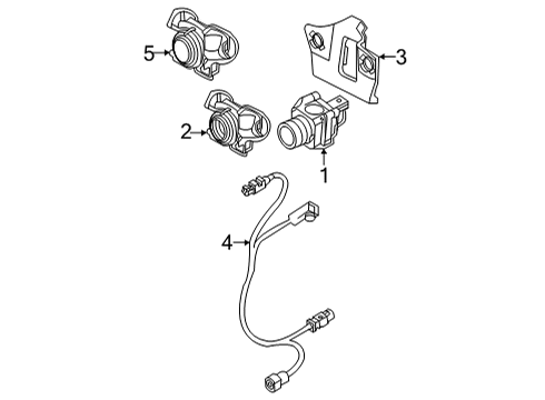 2024 Audi SQ7 Electrical Components - Front Bumper Diagram