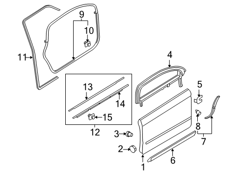 2003 Audi A4 Door & Components Diagram 2
