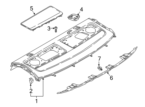 2024 Audi A5 Quattro Interior Trim - Rear Body Diagram 5