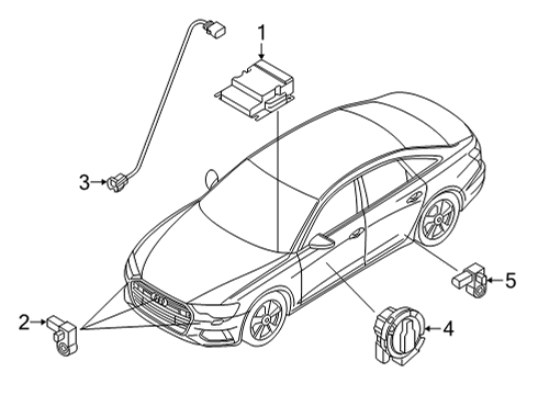 2021 Audi A6 allroad Supplemental Restraint System Diagram