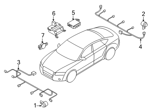 2017 Audi A7 Quattro Parking Aid Diagram
