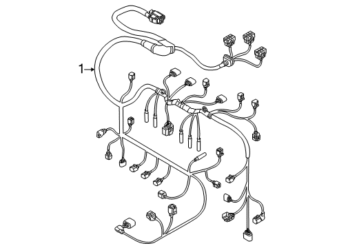 2009 Audi Q7 Engine Harness Diagram for 4L0-971-610-BA