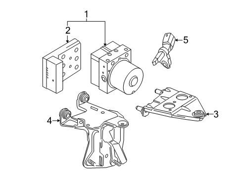 2011 Audi A3 Quattro ABS Components Diagram