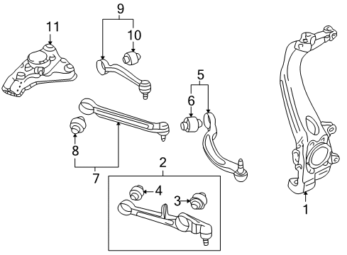 2004 Audi A4 Front Suspension Components Diagram