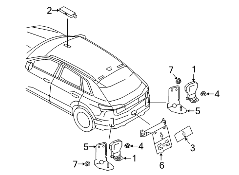 2020 Audi e-tron Sportback Antenna & Radio Diagram