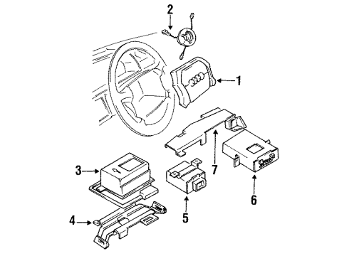 1991 Audi 80 Quattro Air Bag Components