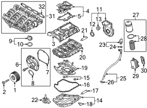 2023 Audi Q3 Engine Parts Diagram