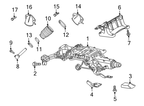 2009 Audi R8 Steering Column Assembly